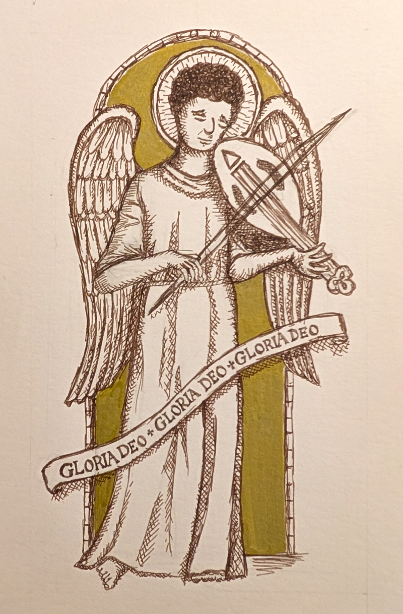 Sketch of an angel